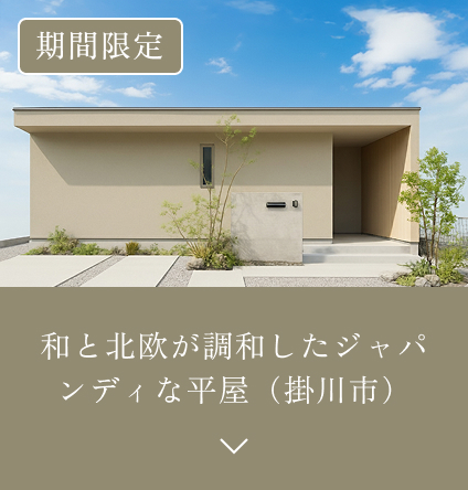 和と北欧が調和したジャパンディな平屋（掛川市）