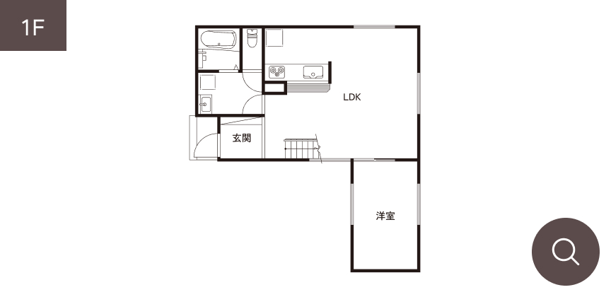 間取りプランのご紹介 1Fの間取り図