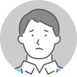 不安そうな表情のイラスト
