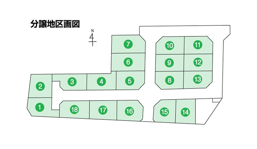 ソラノテラス佐陀の分譲地区画図